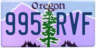 OR license plate 995RVF