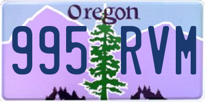 OR license plate 995RVM