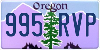 OR license plate 995RVP
