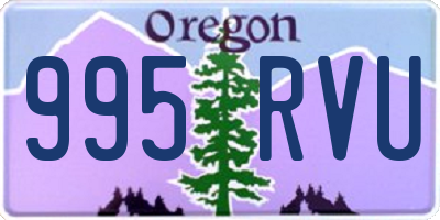 OR license plate 995RVU