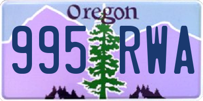 OR license plate 995RWA