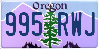 OR license plate 995RWJ