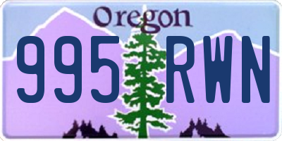 OR license plate 995RWN