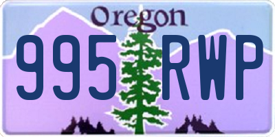 OR license plate 995RWP
