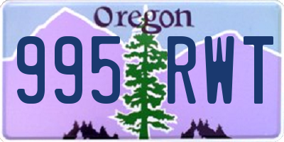 OR license plate 995RWT
