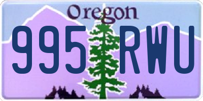 OR license plate 995RWU