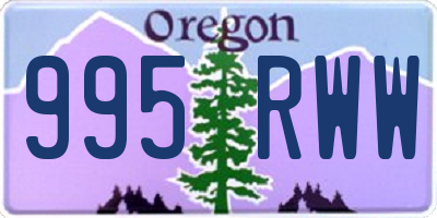 OR license plate 995RWW