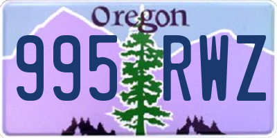 OR license plate 995RWZ