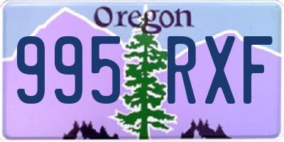 OR license plate 995RXF