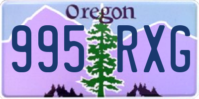 OR license plate 995RXG