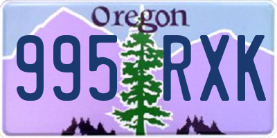 OR license plate 995RXK