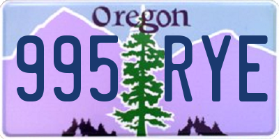 OR license plate 995RYE
