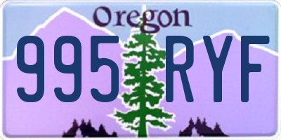 OR license plate 995RYF