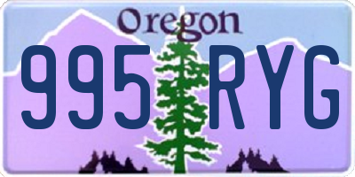 OR license plate 995RYG