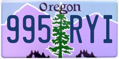 OR license plate 995RYI