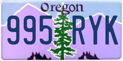 OR license plate 995RYK