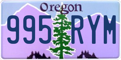 OR license plate 995RYM