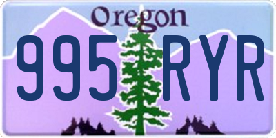 OR license plate 995RYR