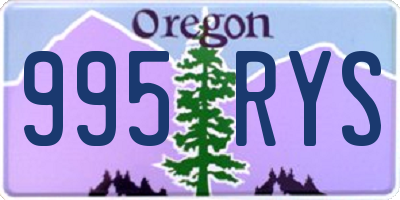 OR license plate 995RYS
