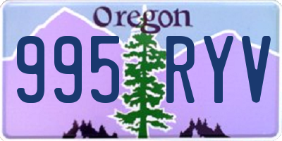 OR license plate 995RYV