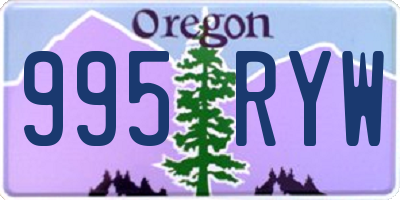 OR license plate 995RYW