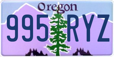 OR license plate 995RYZ