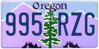 OR license plate 995RZG