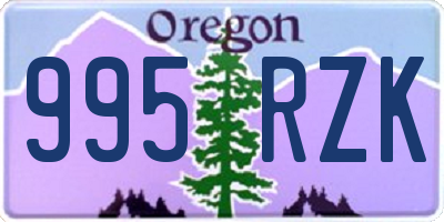 OR license plate 995RZK