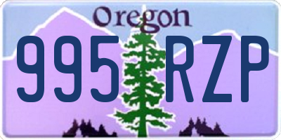 OR license plate 995RZP