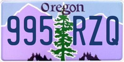 OR license plate 995RZQ