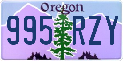 OR license plate 995RZY