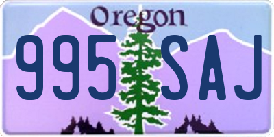 OR license plate 995SAJ