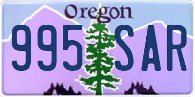 OR license plate 995SAR