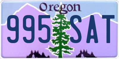 OR license plate 995SAT