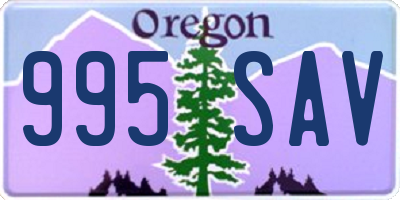 OR license plate 995SAV