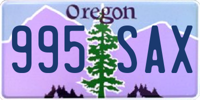 OR license plate 995SAX