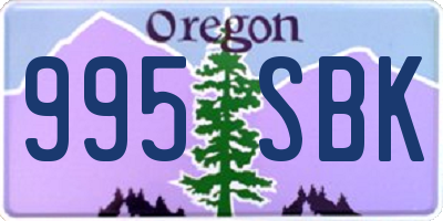 OR license plate 995SBK