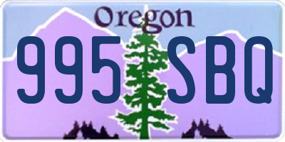 OR license plate 995SBQ
