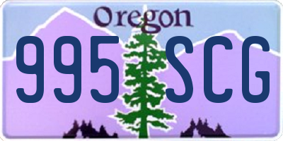 OR license plate 995SCG