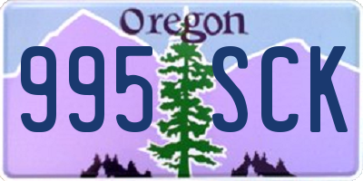 OR license plate 995SCK