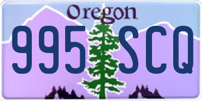 OR license plate 995SCQ