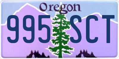 OR license plate 995SCT