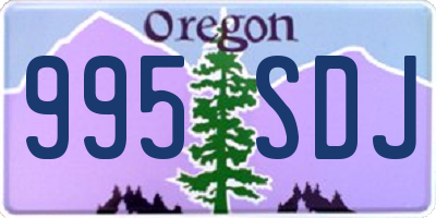 OR license plate 995SDJ