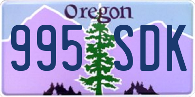OR license plate 995SDK
