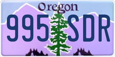 OR license plate 995SDR