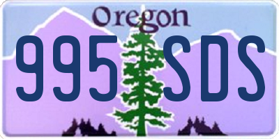 OR license plate 995SDS