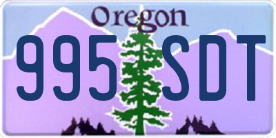 OR license plate 995SDT