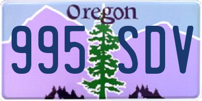 OR license plate 995SDV