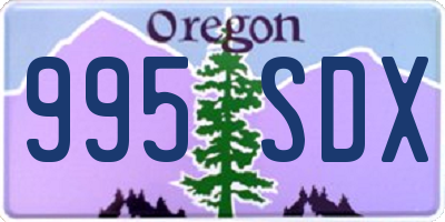 OR license plate 995SDX