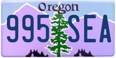 OR license plate 995SEA